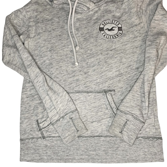 Hollister Hoodie Casual Grey Cotton Blend Pullover size XS - Picture 3 of 6